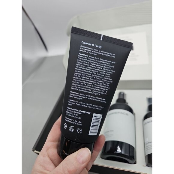 HOMMEFACE Men's Daily Trio Skincare Set, 3-Step Face Routine - Picture 3 of 10